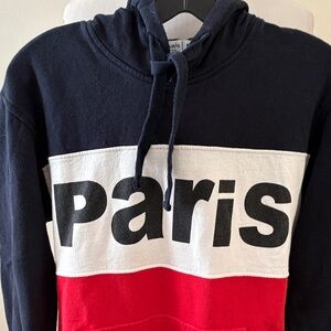 Air de Paris Collection Hoodie Red White Blue Kangaroo Pocket Medium Sweatshirt